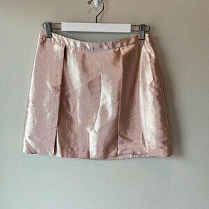 Urban Outfitters Kimchi Blue Metallic Shiny Pink Mini Skirt 10
